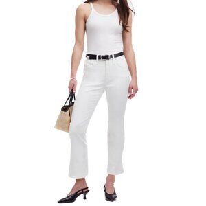 Madewell Kick Out Crop Jeans Pure White - 25